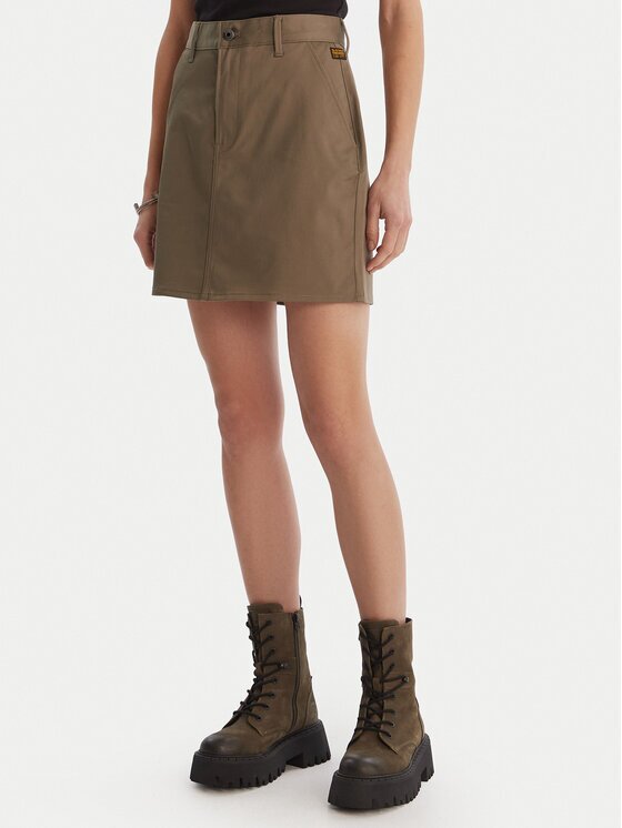 G-STAR Raw Fustă mini D29095-5126 Kaki Regular Fit