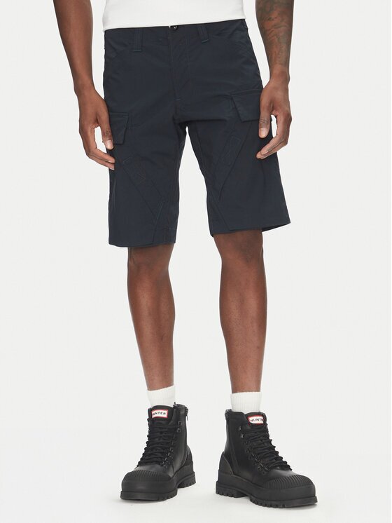 G-STAR Raw Pantalon scurți din material 3D Cargo D26222-D308 Bleumarin Regular Fit