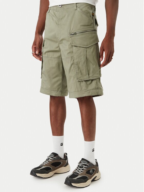 G-STAR Raw Pantalon scurți din material Rovic D08566-5126 Verde Tapered Fit