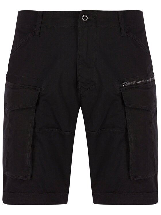 G-STAR Raw Pantalon scurți din material Rovic Zip D08566-5126-990 Negru Relaxed Fit