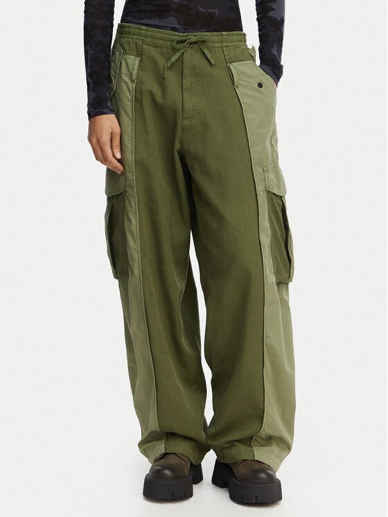 G-STAR Raw Pantaloni cargo D29010-E519 Verde închis Straight Fit