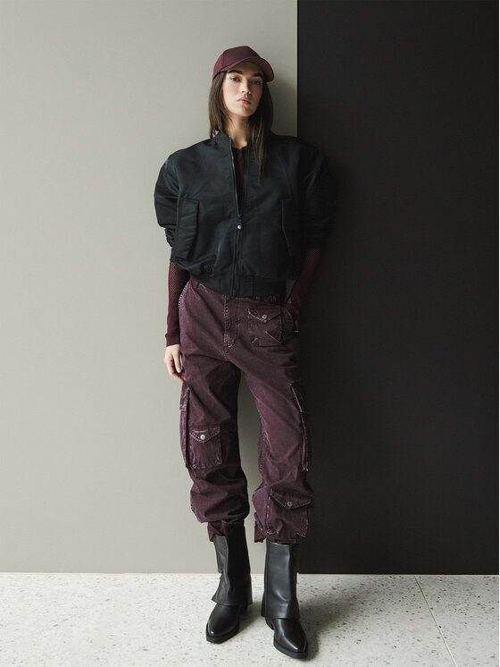 G-STAR Raw Pantaloni din material Cargo 3D D27025-D388 Boyfriend Fit