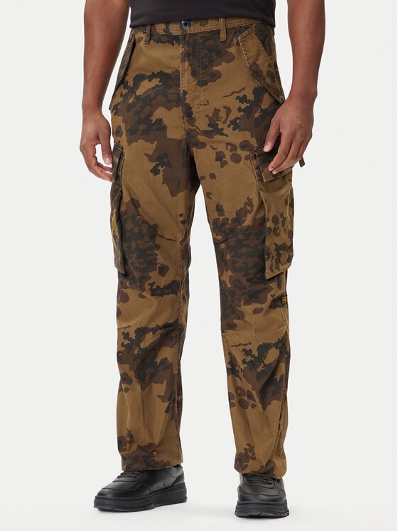 G-STAR Raw Pantaloni din material R-3N D25224-D553 Verde Straight Fit