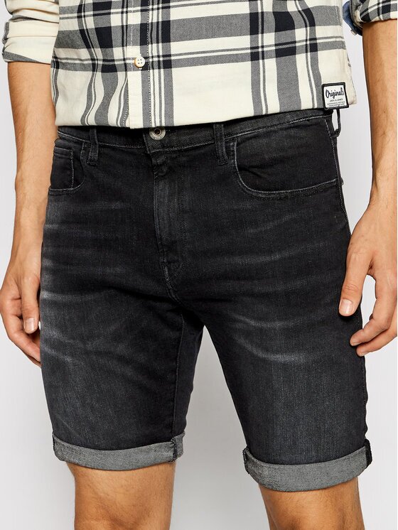 G-STAR Raw Pantaloni scurți de blugi 3301 Slim ½ D10481-A634-9887 Negru Slim Fit