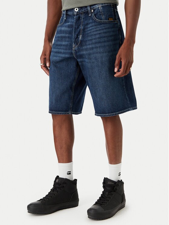 G-STAR Raw Pantaloni scurți de blugi Deeggie D28474-D536 Albastru Regular Fit
