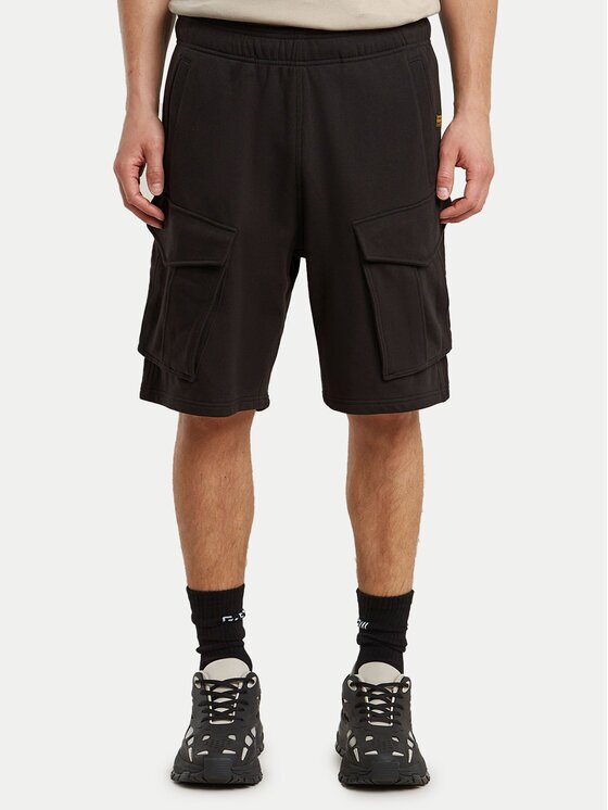 G-STAR Raw Pantaloni scurți sport Rovic D24452-D257 Negru Relaxed Fit