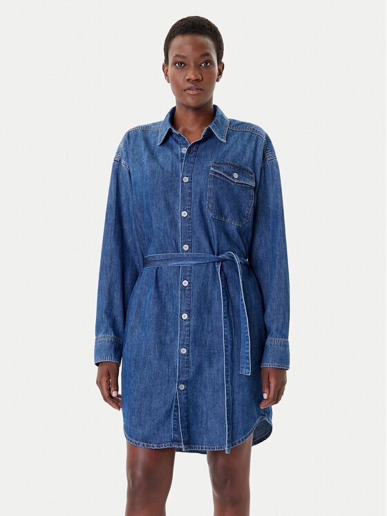 G-STAR Raw Rochie de blugi D26814-D252 Bleumarin Regular Fit
