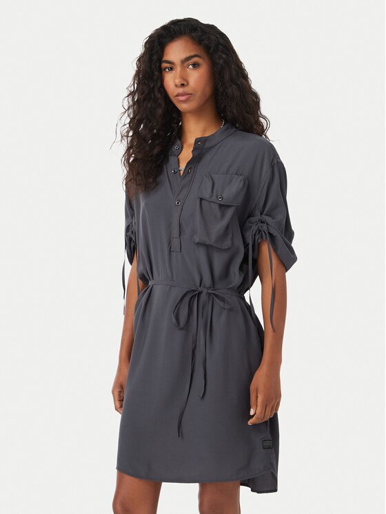 G-STAR Raw Rochie de zi D29019-D724 Gri închis Regular Fit