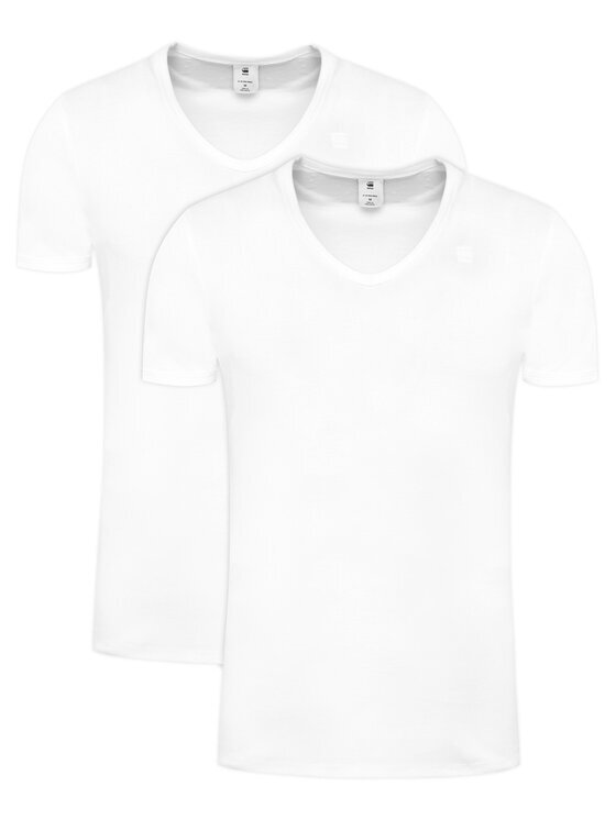 G-STAR Raw Set de tricouri﻿ Base D07207-124 Alb Slim Fit