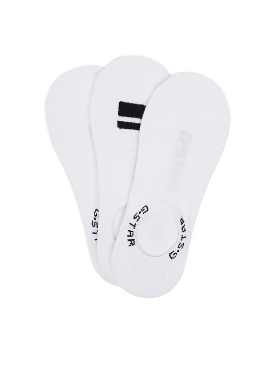 G-STAR Raw Șosete joase AS__S_020_SS25 (3-PACK) Alb