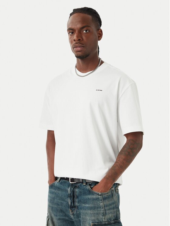 G-STAR Raw Tricou Back D28884-E385 Alb Relaxed Fit