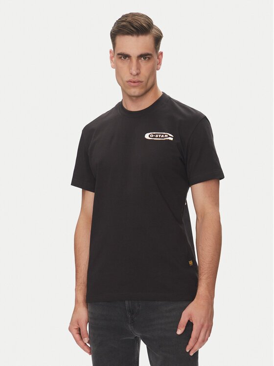 G-STAR Raw Tricou Back Gr Arch D26047-C336 Negru Regular Fit