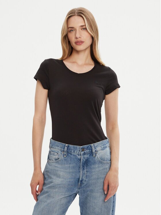 G-STAR Raw Tricou Eyben D24533-4107 Negru Slim Fit