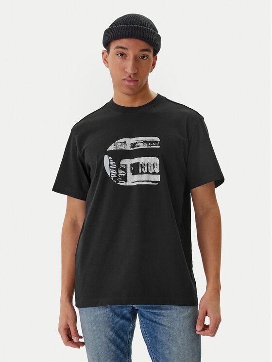 G-STAR Raw Tricou G Icon Graphic D28823-E385 Negru Regular Fit