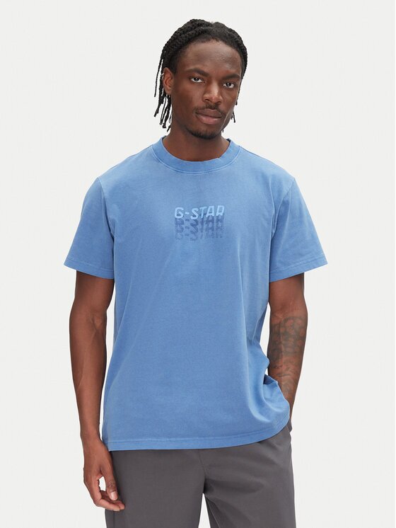 G-STAR Raw Tricou Multi Logo D26049-C756 Albastru Loose Fit