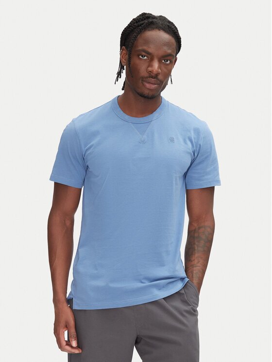 G-Star Raw Tricou Nifous D24449-336 Albastru celest Regular Fit