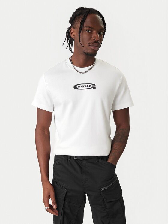 G-STAR Raw Tricou Old Skool D25967-C812 110 Alb Regular Fit