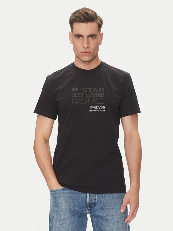 G-STAR Raw Tricou Originals D26044-C336 Negru Regular Fit