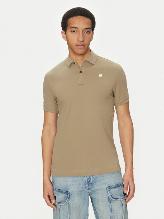 G-STAR Raw Tricou polo Dunda D11595-5864 6057 Kaki Slim Fit