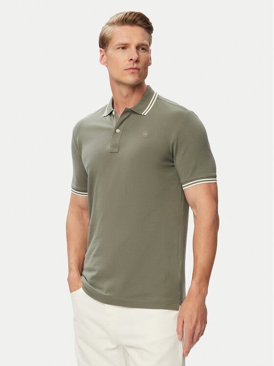 G-STAR Raw Tricou polo Dunda D17127-5864 Verde Slim Fit