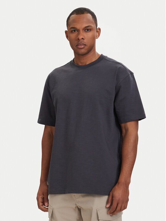 G-STAR Raw Tricou Slub D28889-E512 Gri închis Relaxed Fit