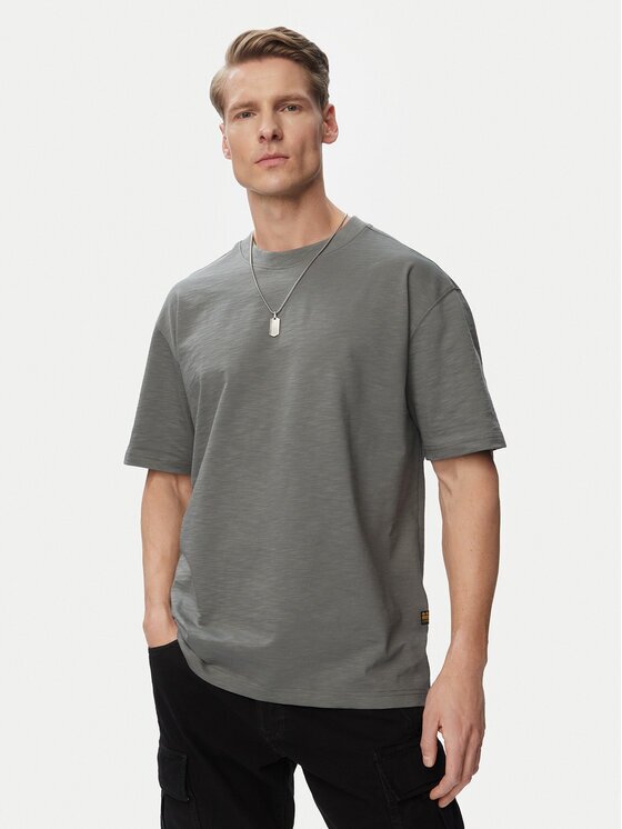 G-STAR Raw Tricou Slub D28889-E512 Kaki Regular Fit
