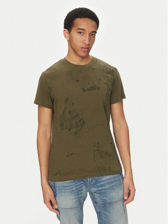 G-STAR Raw Tricou Wash D25973-C338 H343 Verde Regular Fit