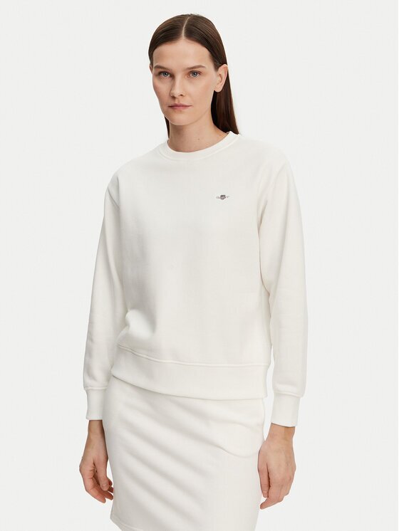Gant Bluză Shield 4201414 Écru Relaxed Fit