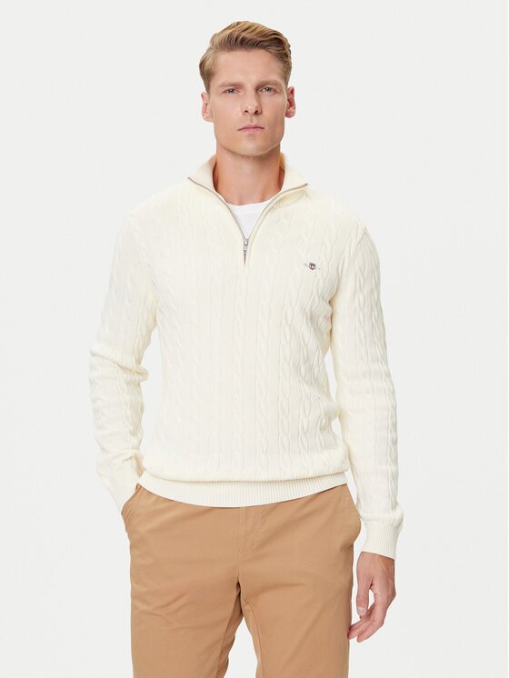 Gant Pulover 8050603 Écru Regular Fit