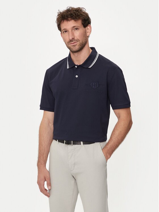 Gant Tricou polo Contrast 2013039 Regular Fit