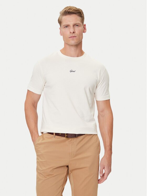 Gant Tricou Small Graphic 2003343 Écru Regular Fit