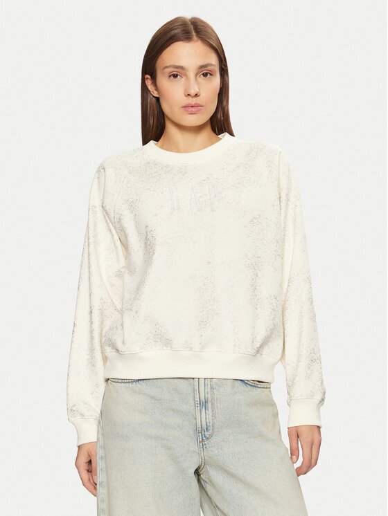 GAP Bluză 588019-04 Écru Relaxed Fit