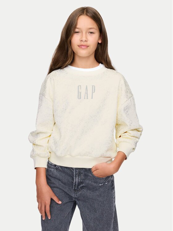 GAP Bluză 628718 Écru Regular Fit