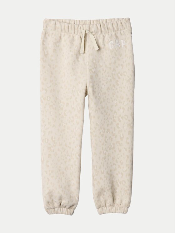 GAP Pantaloni trening 635490 Écru Regular Fit