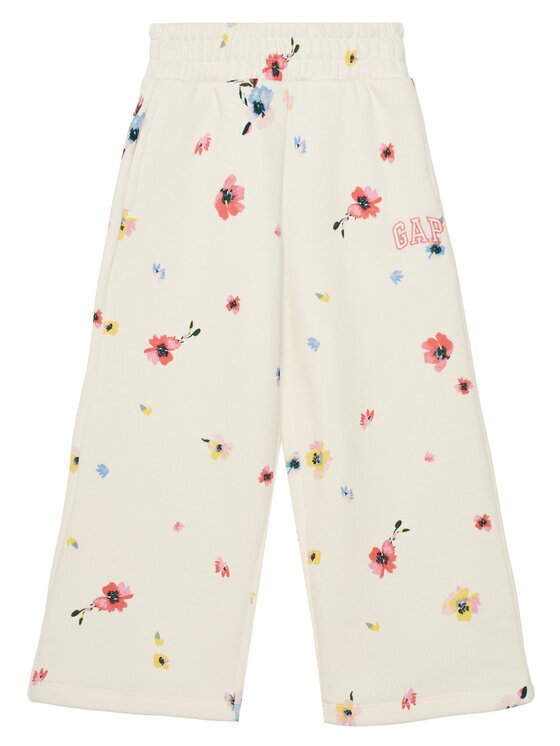 GAP Pantaloni trening 742132-02 Écru Relaxed Fit
