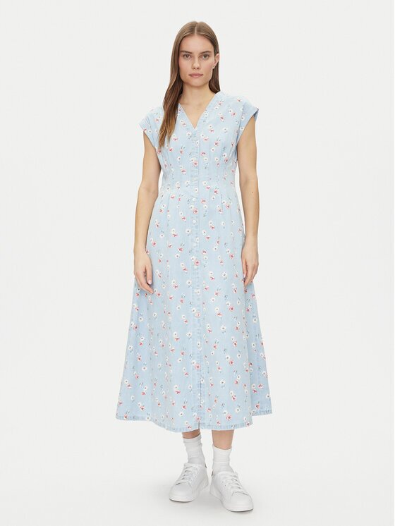 GAP Rochie tip cămașă 731352-00 Albastru celest Regular Fit