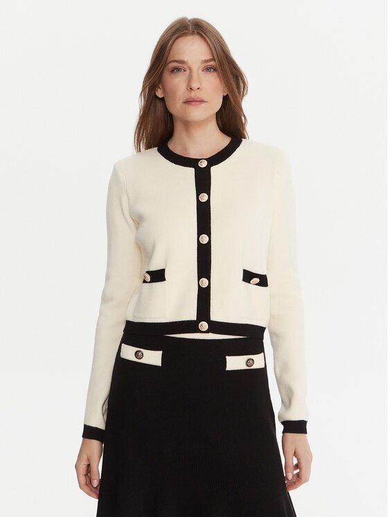 Gaudi Cardigan 521FD53038 Écru Regular Fit