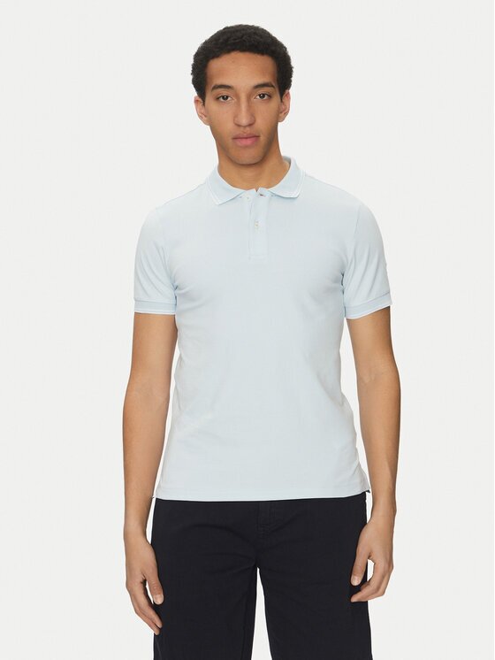 Geox Tricou polo M5510R T3236 F4508 Albastru celest Regular Fit