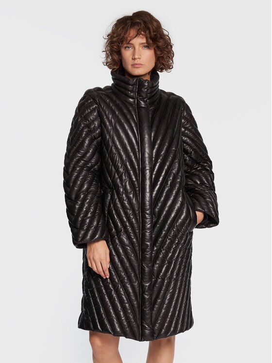 Gestuz Geacă de piele Rosella 10906522 Relaxed Fit