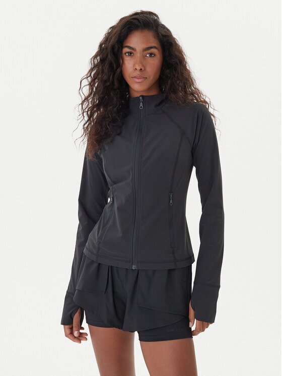 Girlfriend Collective Bluză tehnică Estrella 2030 Negru Slim Fit