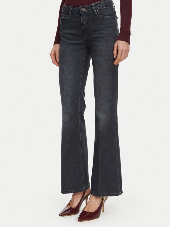 GUESS Blugi W6BAJ7 D2088 Negru Bootcut Fit