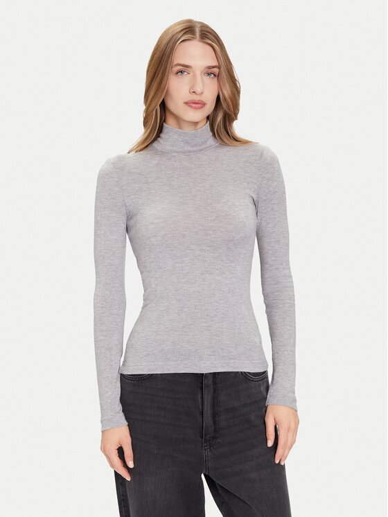 GUESS Bluză cu gât W4BP14 KCGM2 Slim Fit