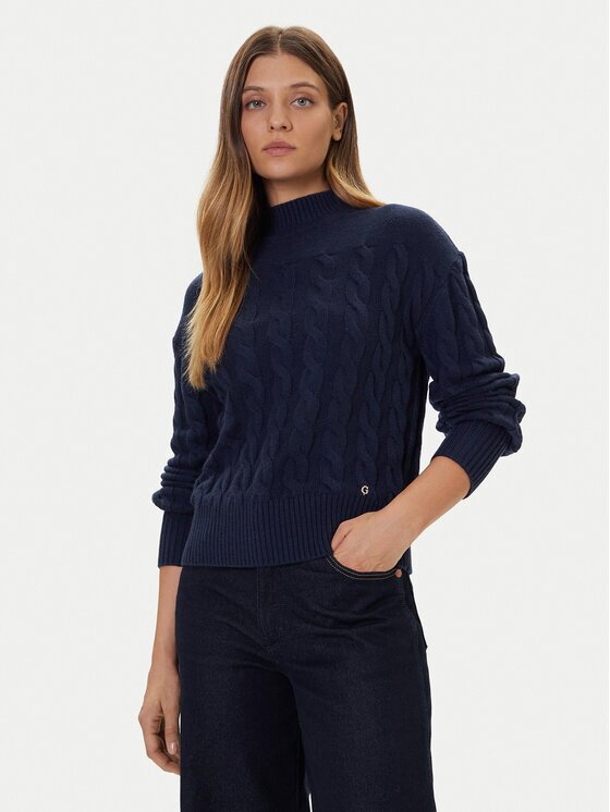 GUESS Bluză cu gât W5BR30 Z1192 Relaxed Fit