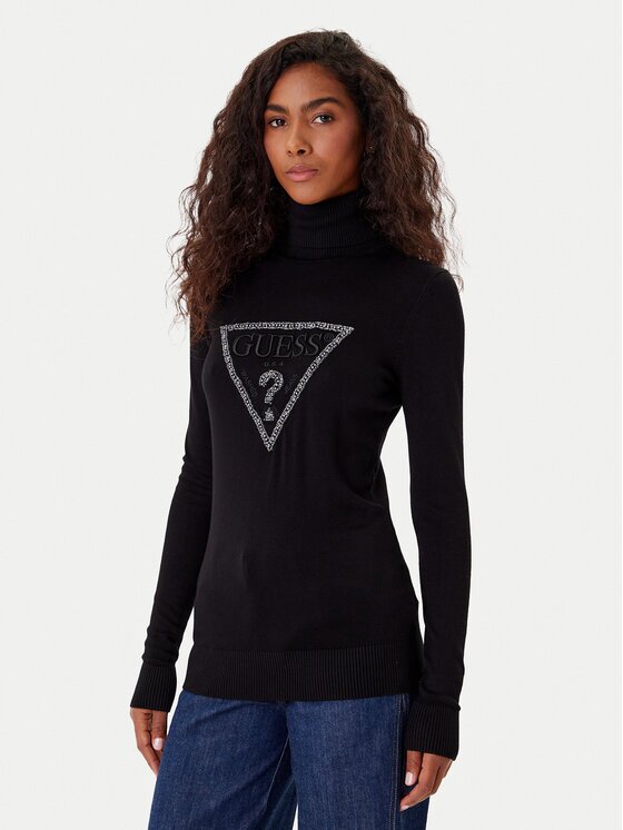GUESS Bluză cu gât W5BR39 Z2NQ2 Regular Fit
