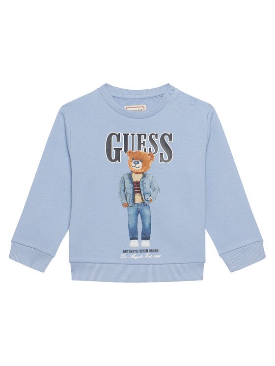 GUESS Bluză N6RQ03 KAD74 Albastru celest Regular Fit