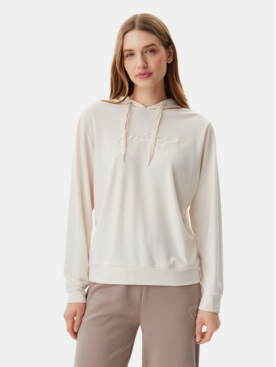 GUESS Bluză O5GQ00 KCQP2 Écru Regular Fit