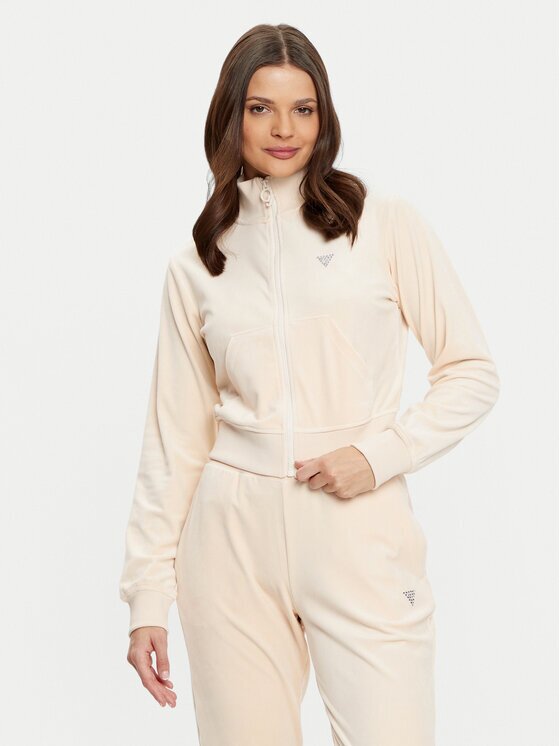 GUESS Bluză V3BQ22 KBXI2 Écru Regular Fit