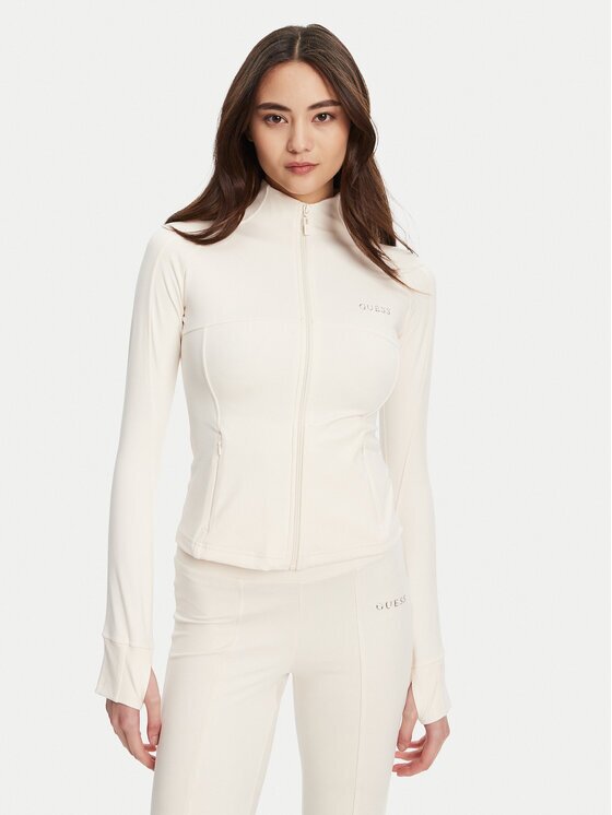 GUESS Bluză V5RP17 KCD02 Écru Regular Fit