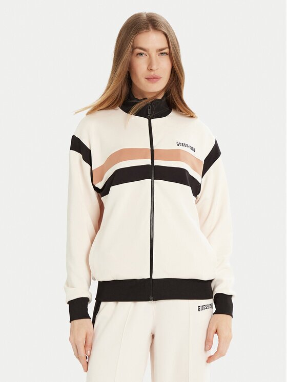 GUESS Bluză V5RQ00 KCO72 Écru Regular Fit