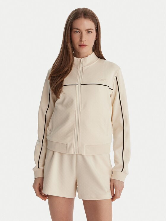 GUESS Bluză V6GQ09 K3001 Écru Regular Fit